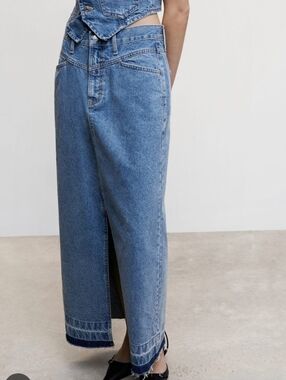 Mango Light Blue Denim Pants